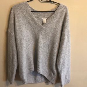 Slouchy gray sweater